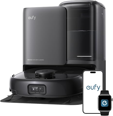 eufy E25 Omni Robot Vacuum and Roller Mop, Black