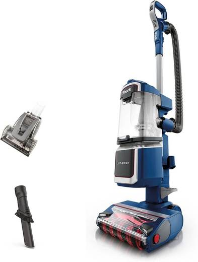 Shark DuoClean Lift-Away Upright Vacuum Cleaner with Pet Tool and 2-in-1 Duster Crevice Tool, Reveal Technology, Portable Mode, Anti Hair Wrap Plus, 8m Power Cord, LED Headlights, Navy LA400UKT