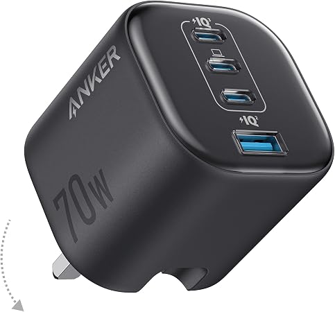 Anker Zolo 70W 4-Port Charger, Black