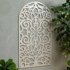 Arched Metal Indoor and Outdoor Wall Screen - Neutral