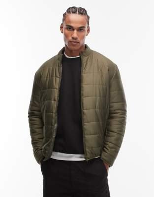 ASOS DESIGN peakMAX™ liner jacket in khaki