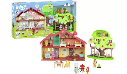 Bluey Family Mega Celebration Home & Tree Playset Bundle