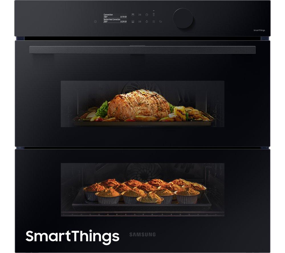 SAMSUNG Series 5 Dual Cook Flex NV7B5750T/AK U4 Electric Pyrolytic Smart Oven - Black, Black