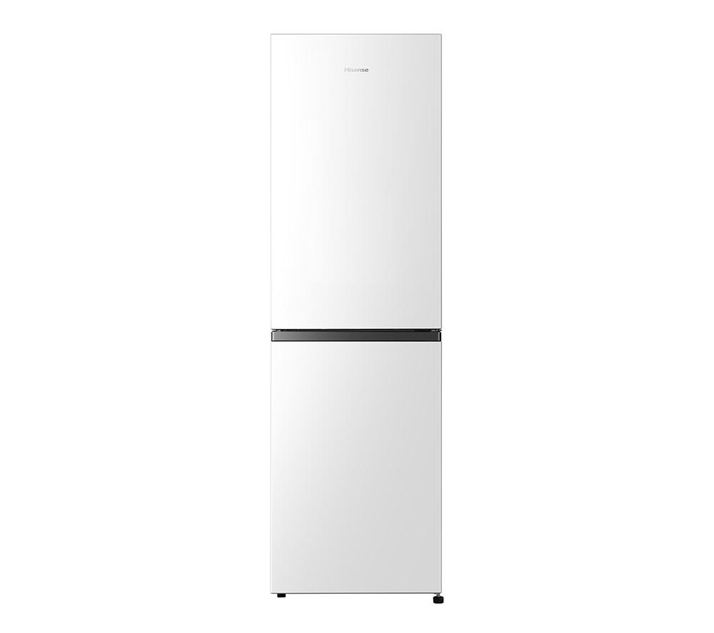 HISENSE RB327N4BWE 50/50 Fridge Freezer - White & Steel, Silver/Grey