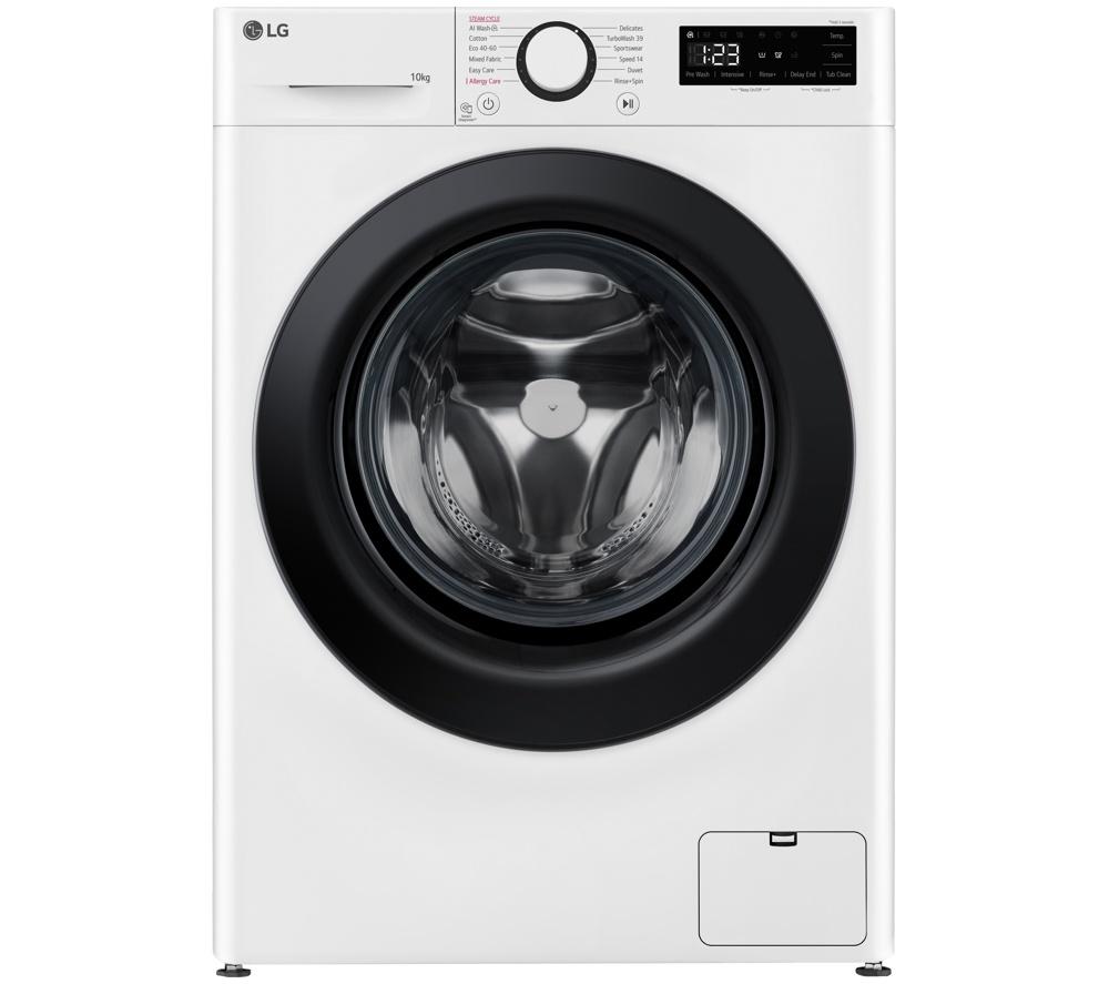 LG TurboWash 360 with AI F4C510WBTN1 10 kg 1400 Spin Washing Machine - White, White