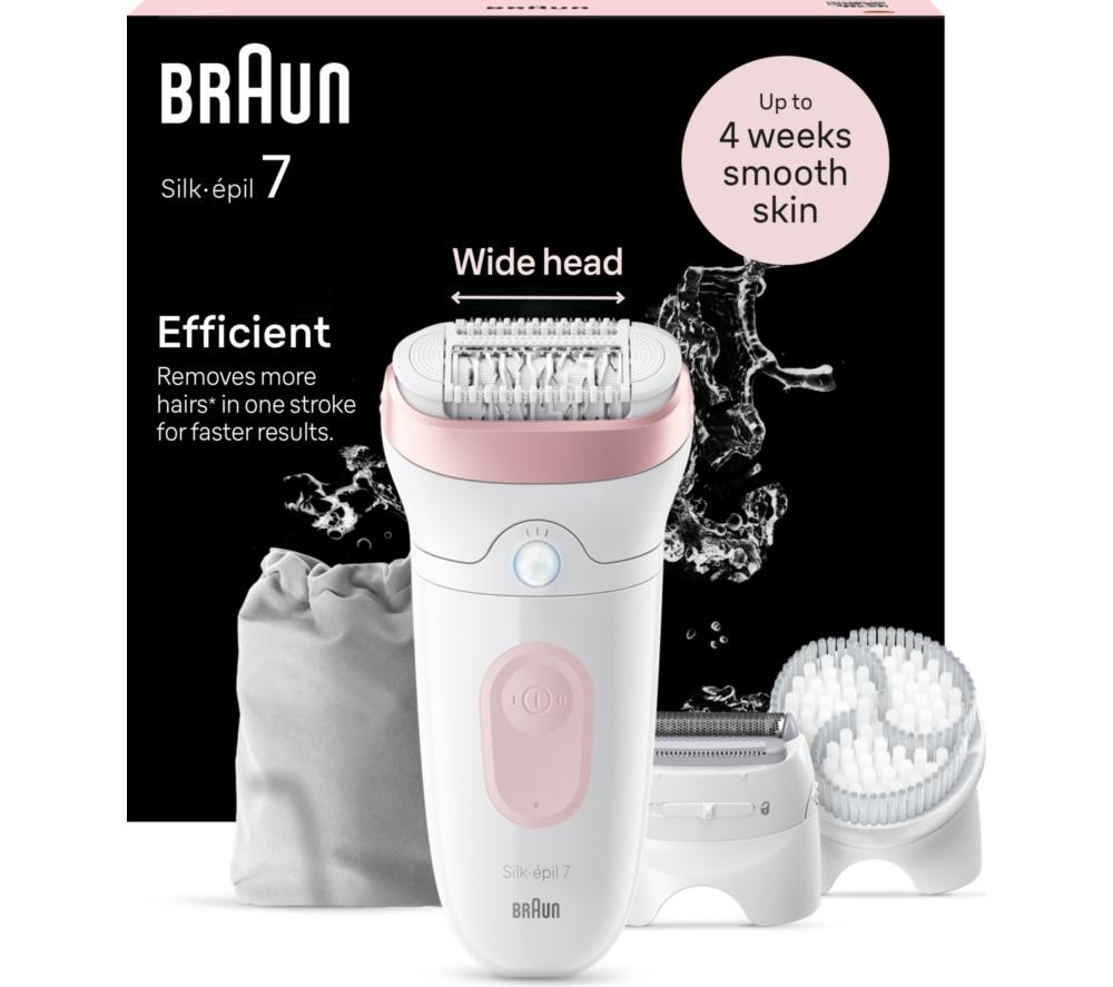 BRAUN Silk-épil 7 SE7-060 Wet & Dry Epilator - Flamingo, Pink