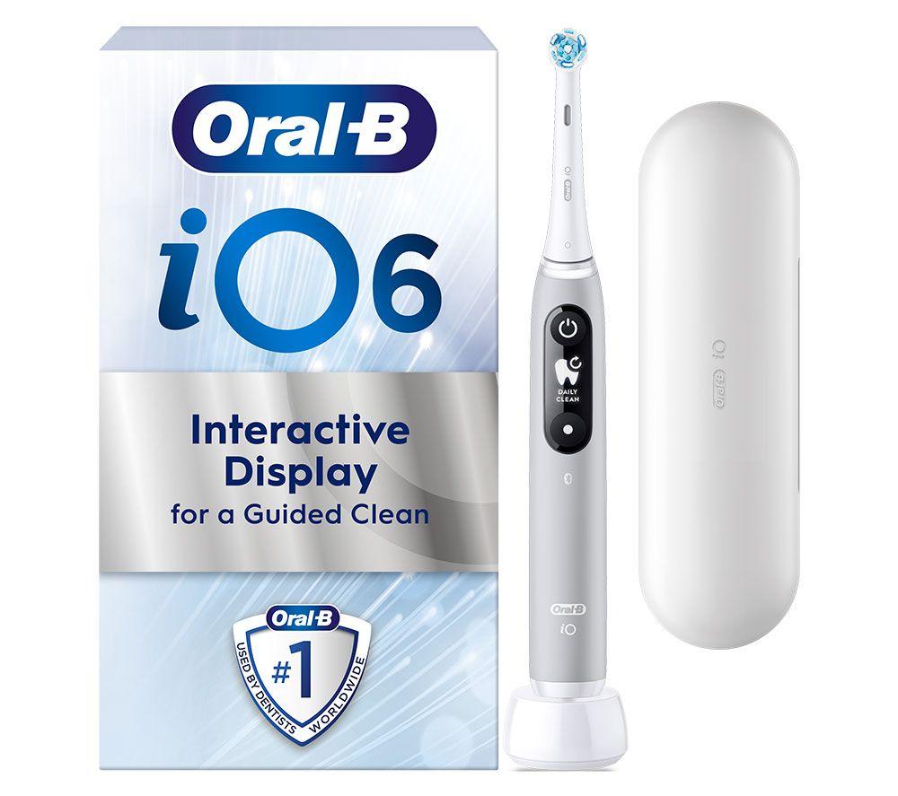 ORAL-B iO6 Electric Toothbrush & Travel Case - Grey Opal, Silver/Grey