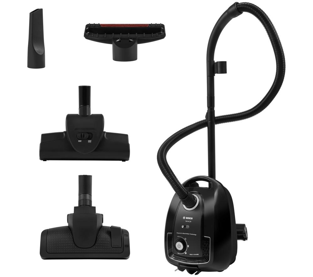 BOSCH Series 4 ProEco BGL38BA3GB Cylinder Bagged Vacuum Cleaner - Black, Black
