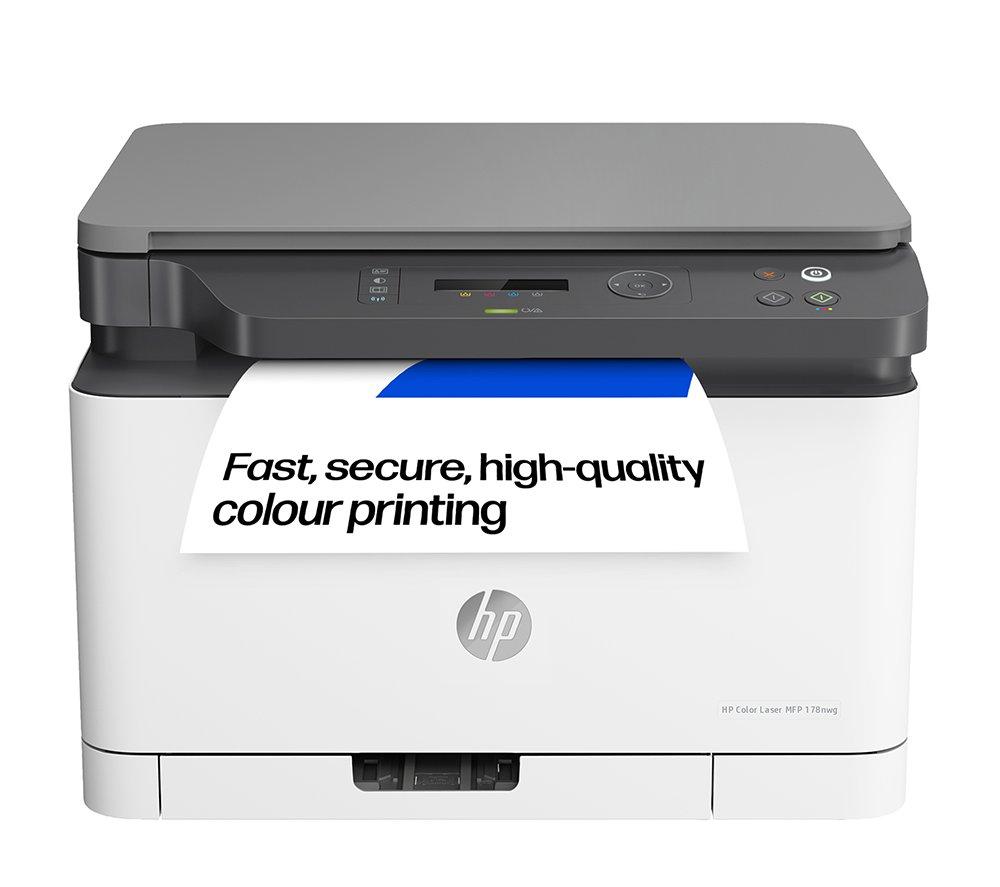 HP MFP 178nw AirPrint All-in-One Wireless Laser Colour Printer, White
