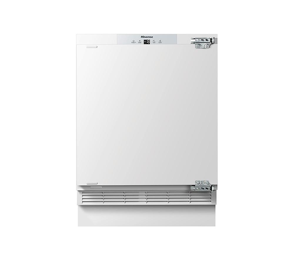 HISENSE FUV124D4AWE Integrated Undercounter Freezer - Fixed Hinge, White
