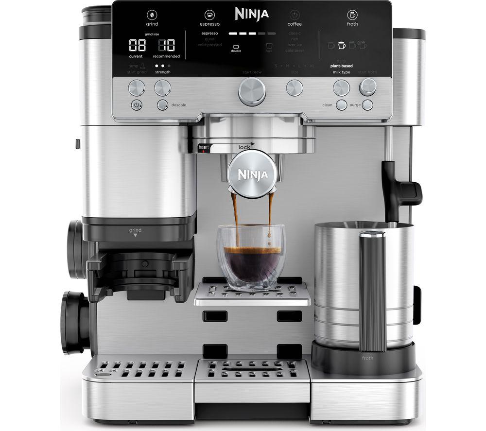 NINJA Luxe Cafe Premier Series ES601UK Bean to Cup Coffee Machine - Silver & Black, Black,Silver/Grey