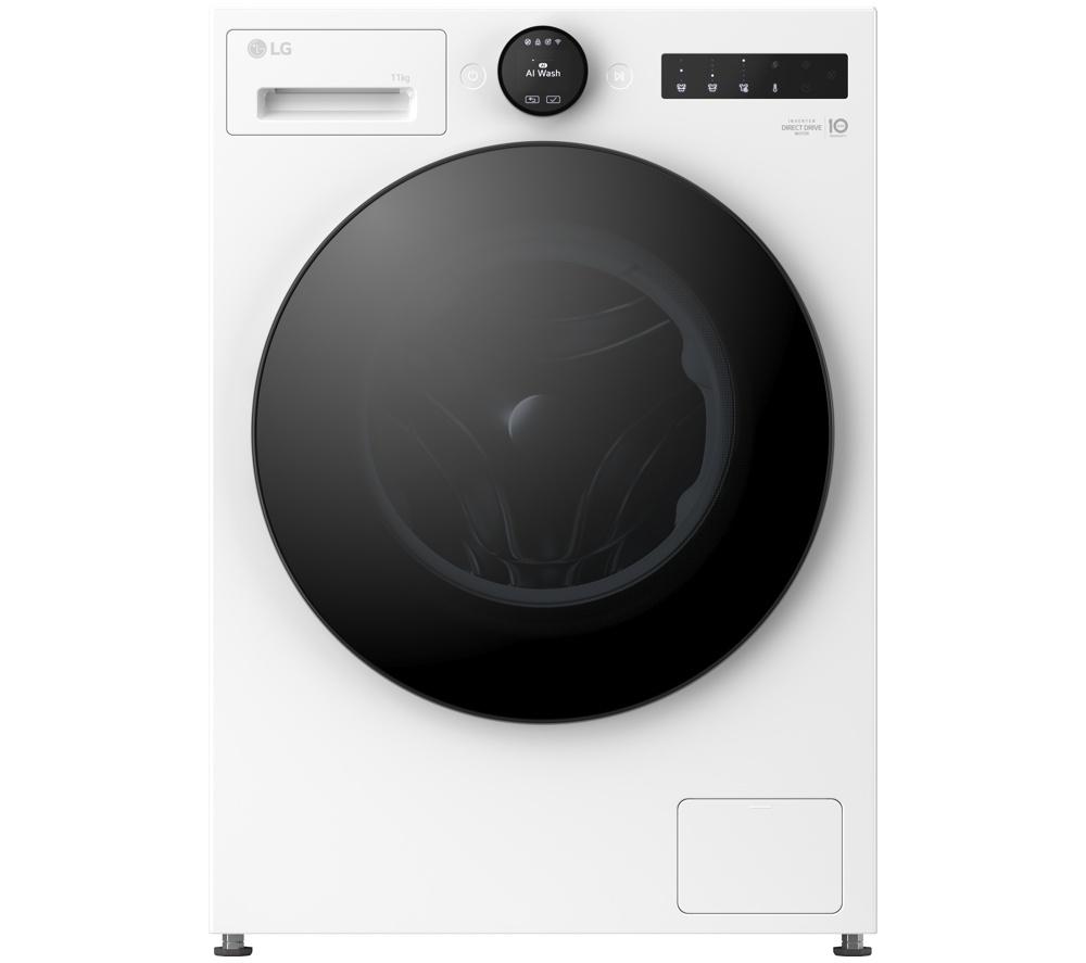 LG VX70 Series AI Direct Drive F4X7011TWB WiFi-enabled 11 kg 1400 Spin Washing Machine - White, White