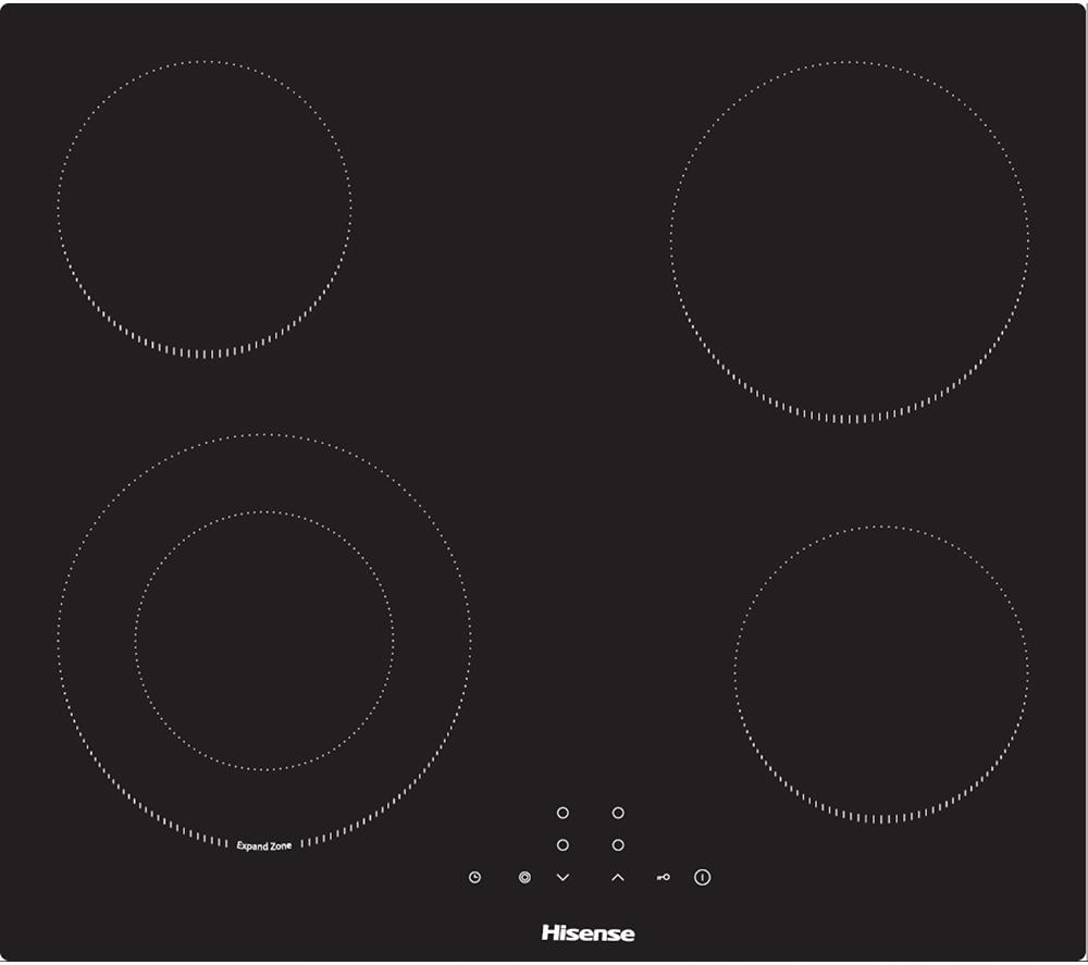 HISENSE E6422SC 60 cm Electric Ceramic Hob - Black, Black