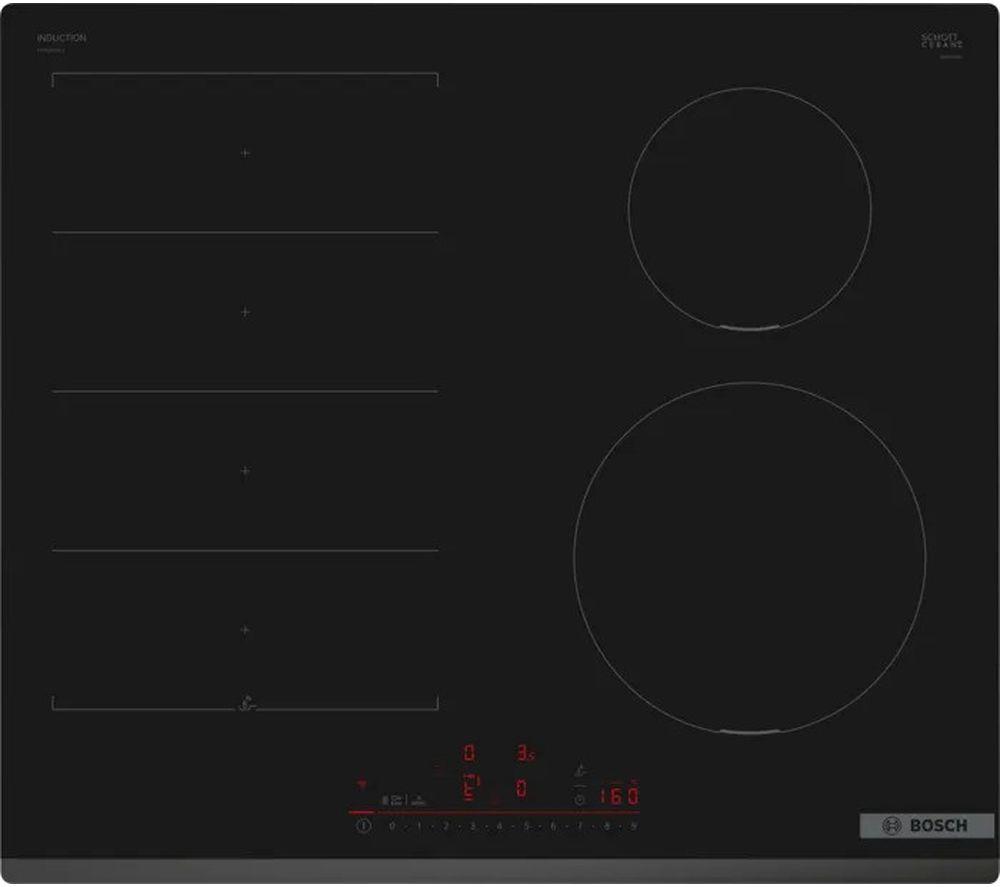 BOSCH Series 6 PIX631HC1E 60 cm Electric Induction Hob - Black, Black