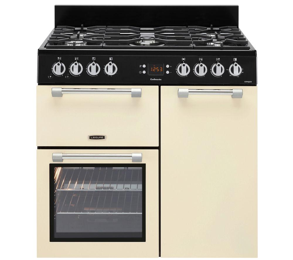 LEISURE Cookmaster CK90G232C Dual Fuel Range Cooker - Cream, Cream