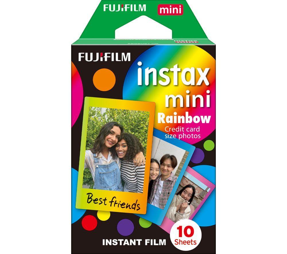 INSTAX Mini Rainbow Film - 10 Shot Pack, Patterned