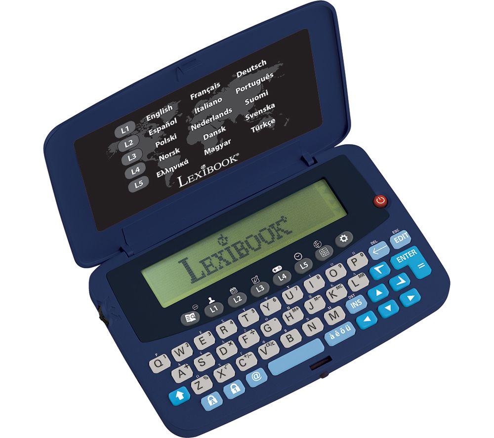 LEXIBOOK 15 Language Translator Electronic Dictionary, Blue
