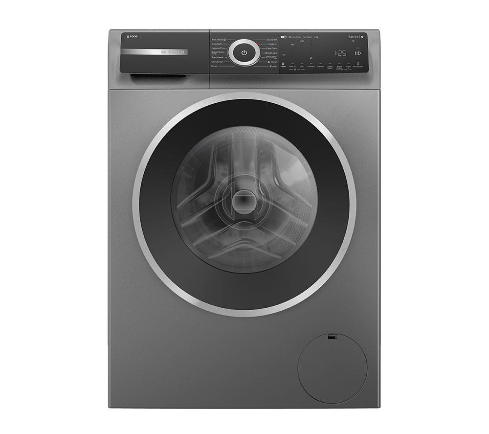 BOSCH Series 6 Plus WGH254ARGB i-DOS AntiStain WiFi enabled 10 kg 1400 Spin Washing Machine - Graphite, Silver/Grey
