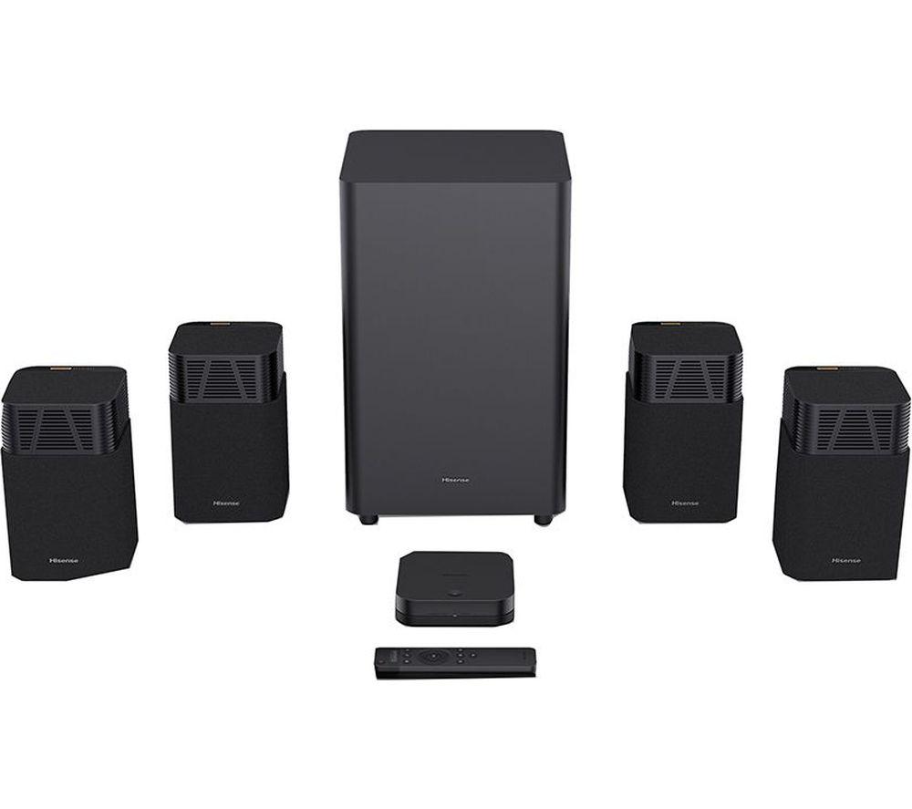HISENSE HT Saturn 4.1.2 Wireless Sound Bar with Dolby Atmos & DTS Virtual:X, Black