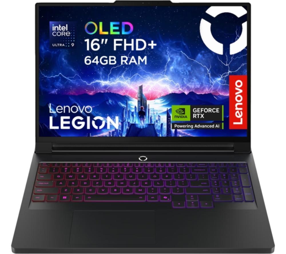 LENOVO Legion Pro 7 16" Gaming Laptop - Intel®Core Ultra 9, RTX 5080, 2 TB SSD, Black