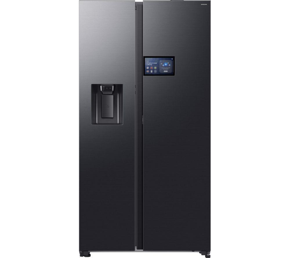 SAMSUNG Bespoke AI Series 9 AI Home RS90F64EDFEU American-Style Smart Fridge Freezer - Black, Black