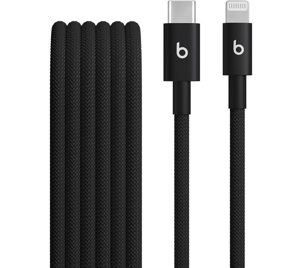 BEATS USB-C to Lightning Woven Cable - 1.5 m, Bolt Black, Black