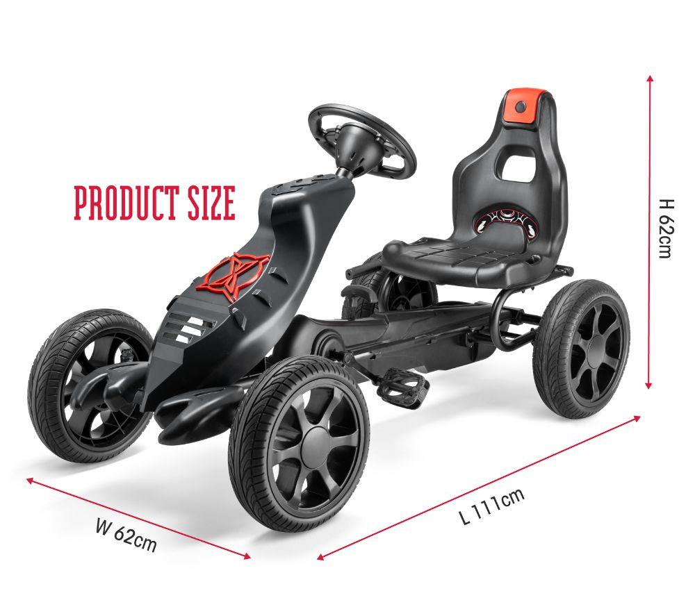 XOOTZ Venom TY6300 Kids' Go-Kart - Black & Red, Red,Black