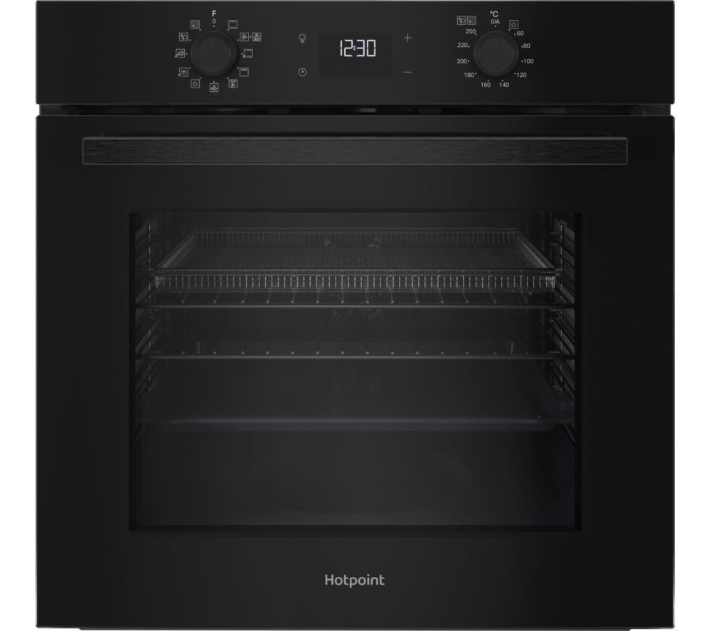 HOTPOINT Class 2 Multiflow HO 458CF B UK Plug-in Electric Oven - Black, Black