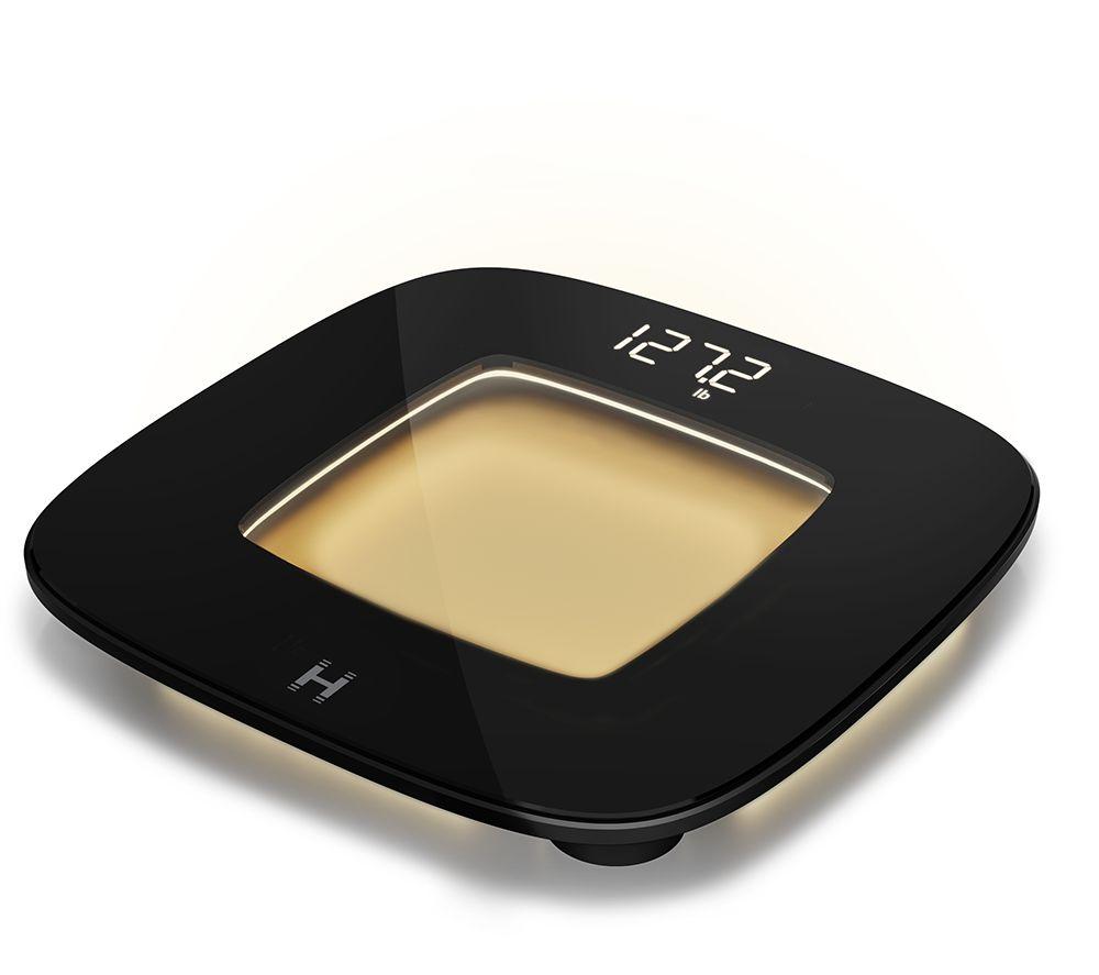 HOMEDICS glo Essentials Bathroom Scale - Black, Black