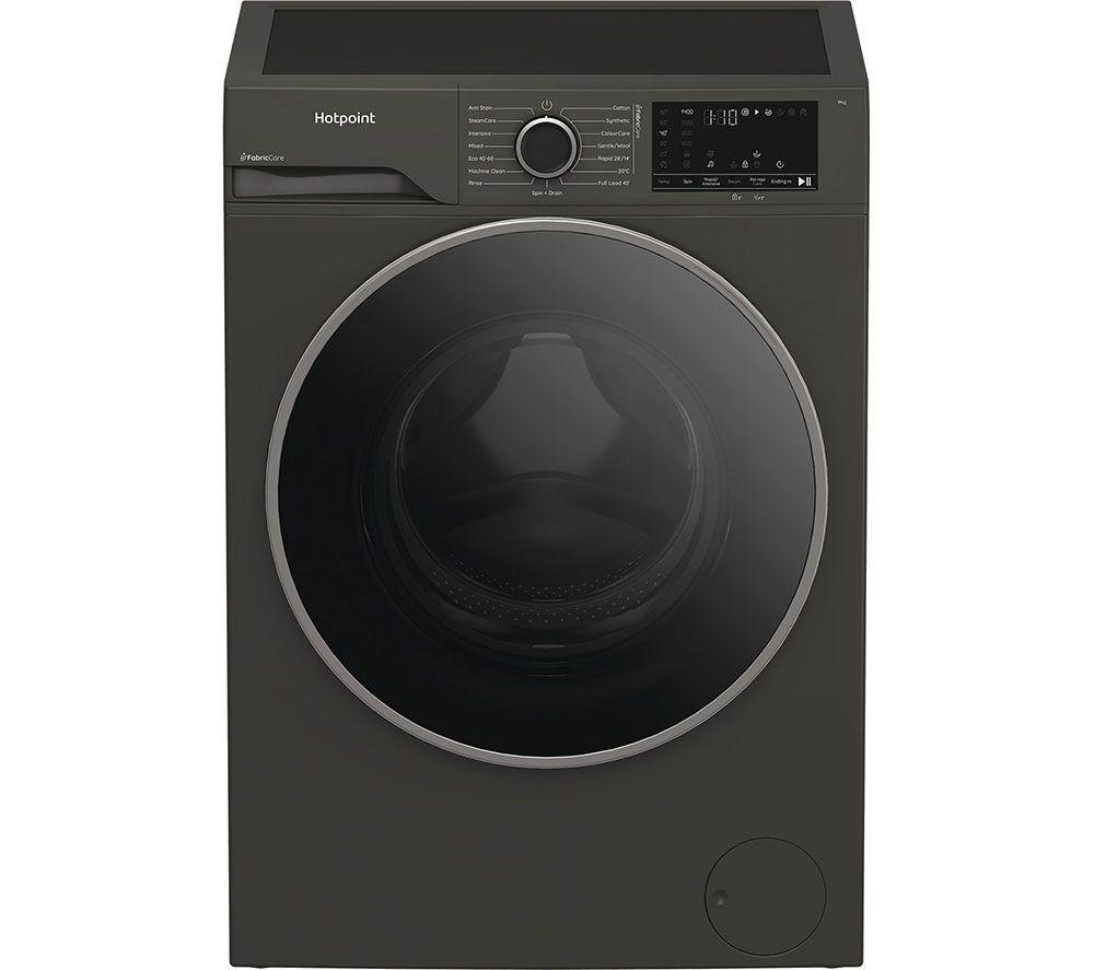 HOTPOINT FabricCare HBCA 93G CARE UK 9 kg 1400 Spin Washing Machine - Manhattan Grey, Silver/Grey