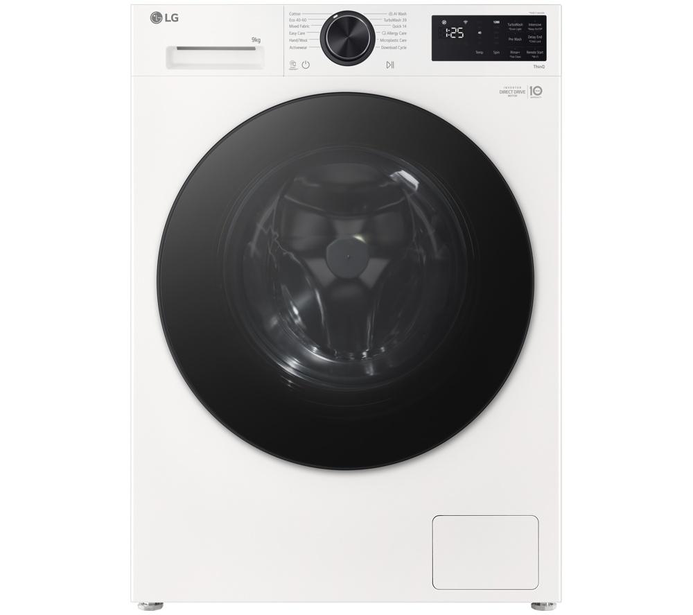 LG VX50 Series Counter-Depth MAX F2X50S9TWB WiFi-enabled 9 kg 1200 Spin Washing Machine - White, White