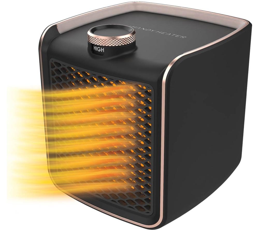 HANDY HEATER Instant Heat Deluxe 1500 W Hot & Cool Ceramic Fan Heater - Black, Black
