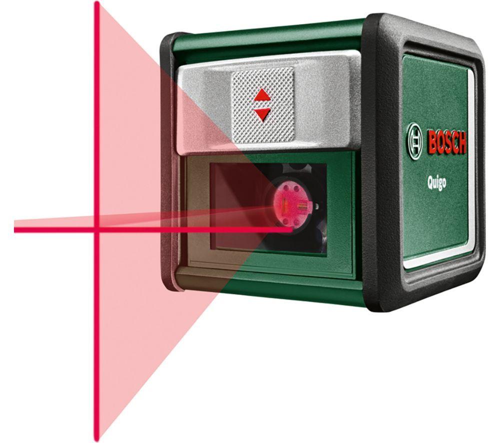 BOSCH Quigo Cross Line Laser - Green & Black, Black,Green