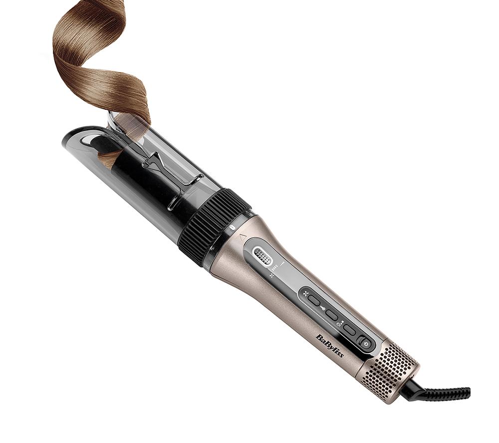 BABYLISS Style Secret Air Automatic Rotating Curler & Waver - Silver & Black, Black,Silver/Grey
