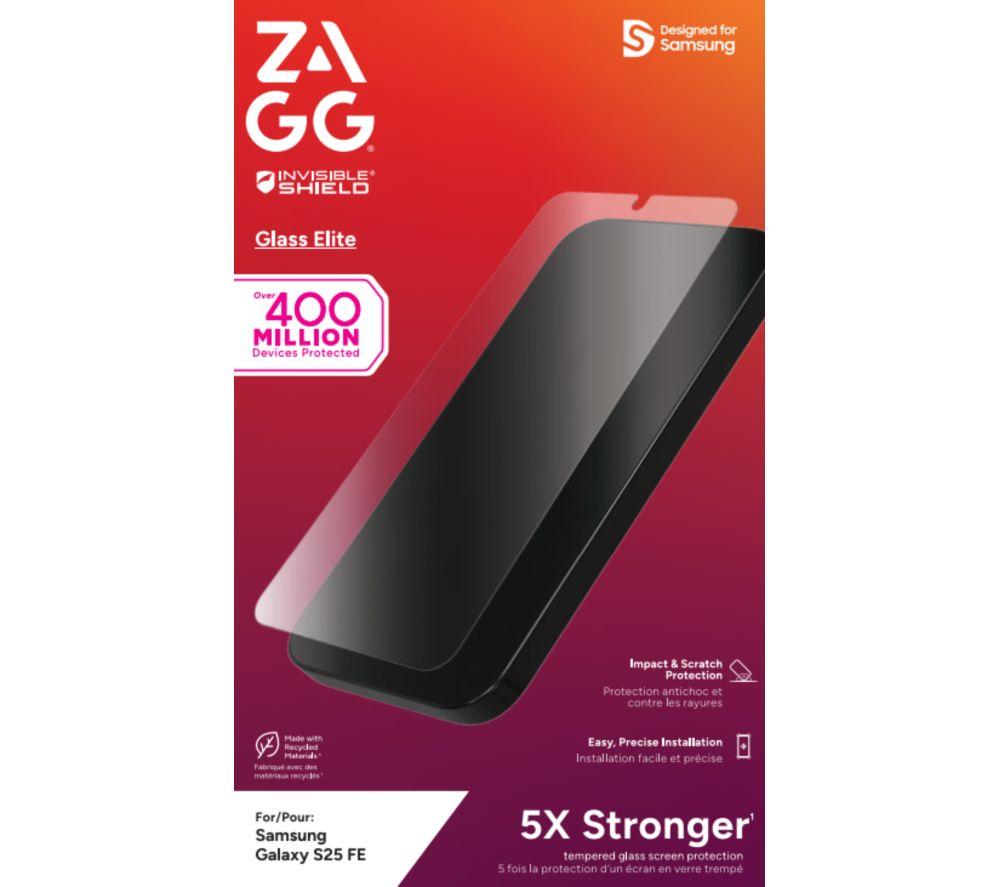 ZAGG InvisibleShield Glass Elite Samsung S25 FE Screen Protector - Clear, Clear