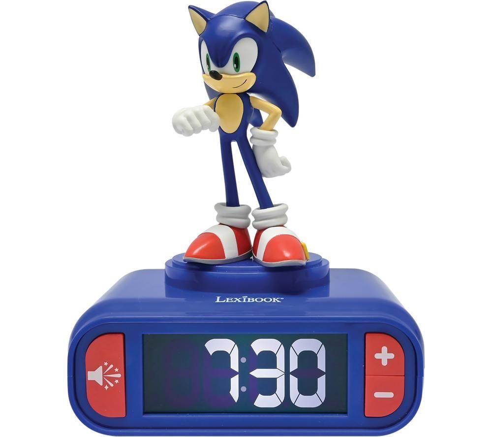LEXIBOOK RL800SN Nightlight Alarm Clock - Sonic the Hedgehog, Patterned,Blue