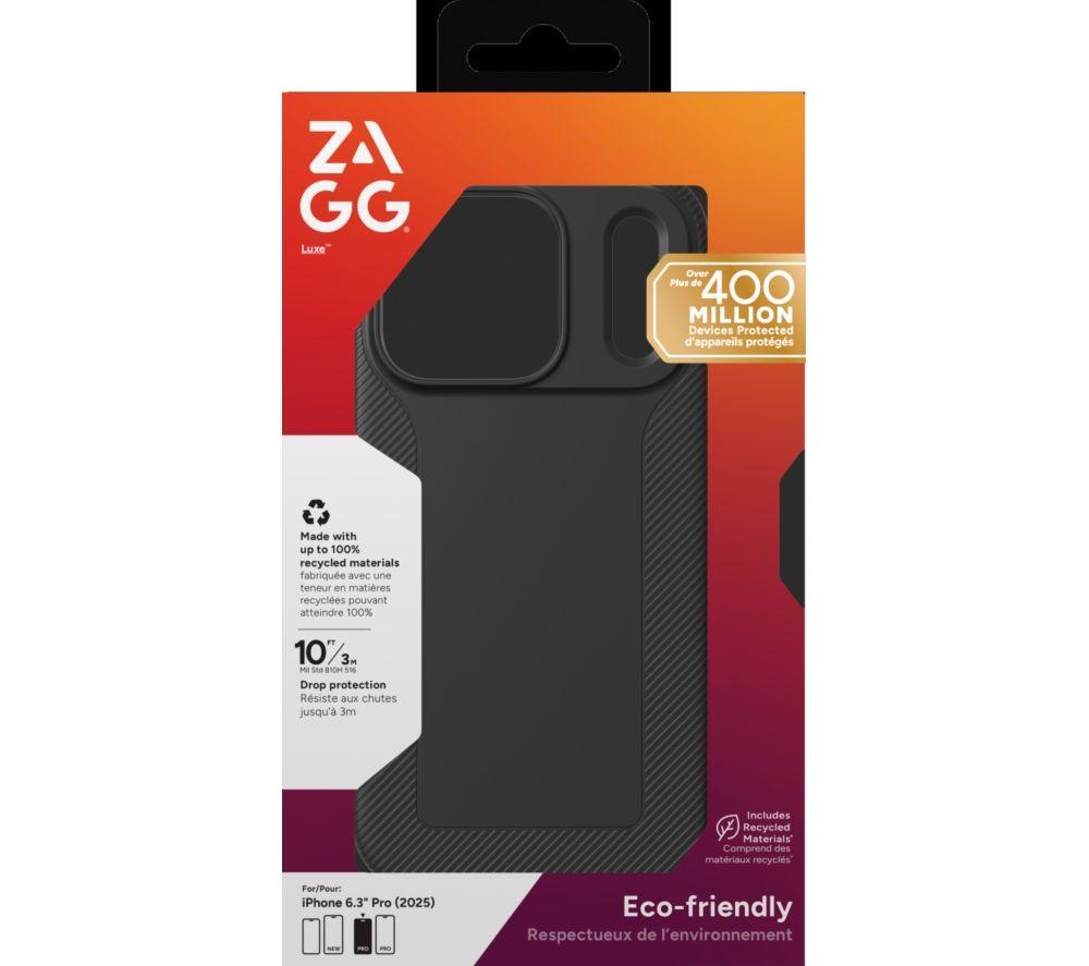 ZAGG Luxe iPhone 17 Pro Case - Black, Black
