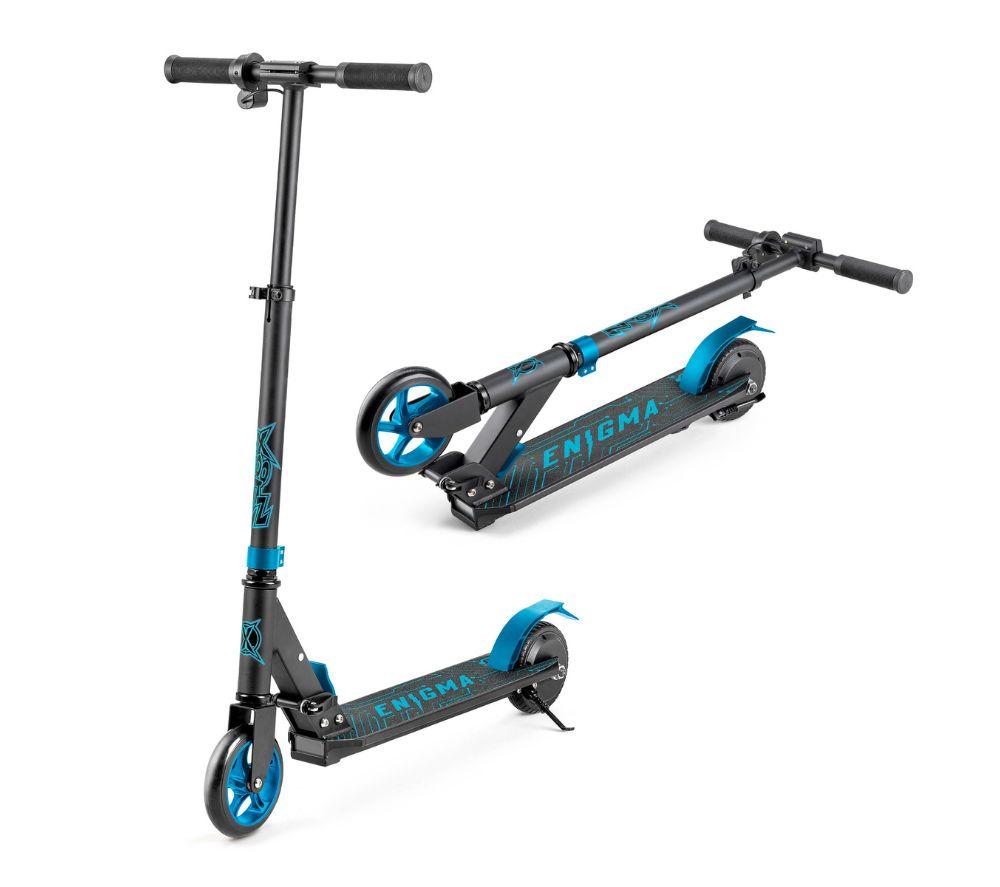 XOOTZ Enigma Electric Folding Kids Scooter - Blue, Blue