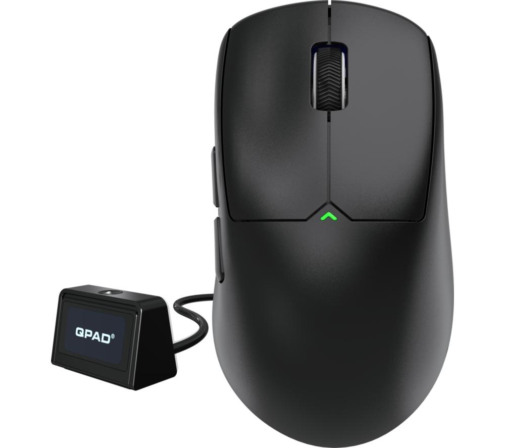 QPAD Mark Model 5 Wireless Optical Gaming Mouse - Black, Black