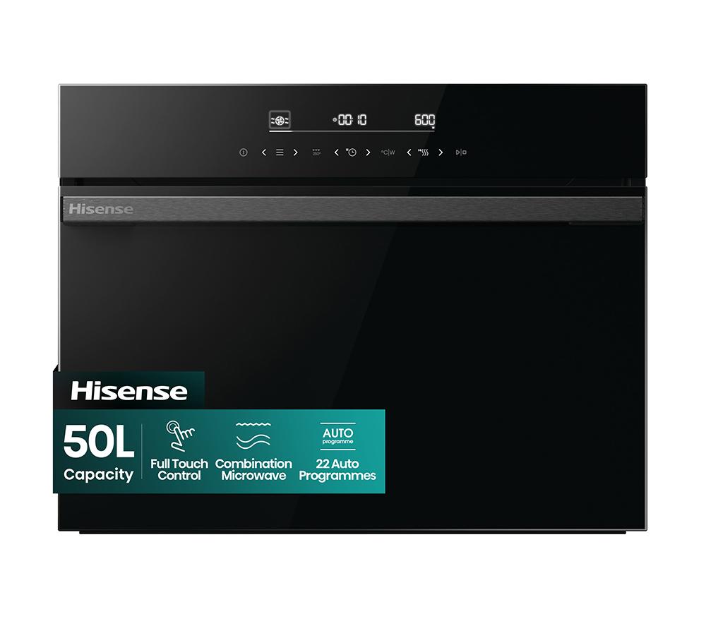 HISENSE Hi6 BlackLine AirFry BIM45342ADBGUK Compact Electric Oven with Microwave - Jet Black, Black