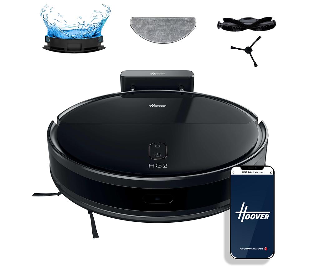 HOOVER HG2 Turbo Slim Hydro Robot Vacuum Cleaner - Black, Black