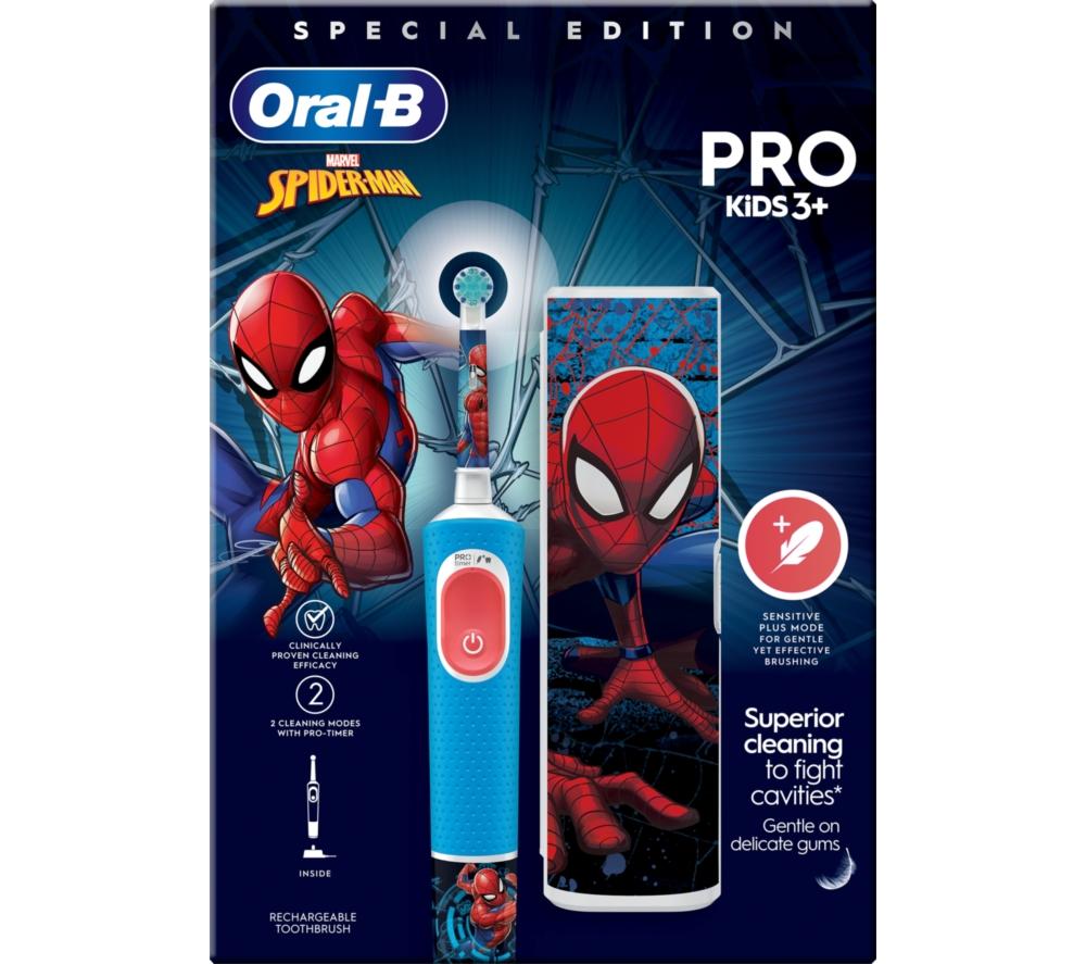 ORAL-B PRO Kids Electric Toothbrush Gift Set - Spider Man, Patterned