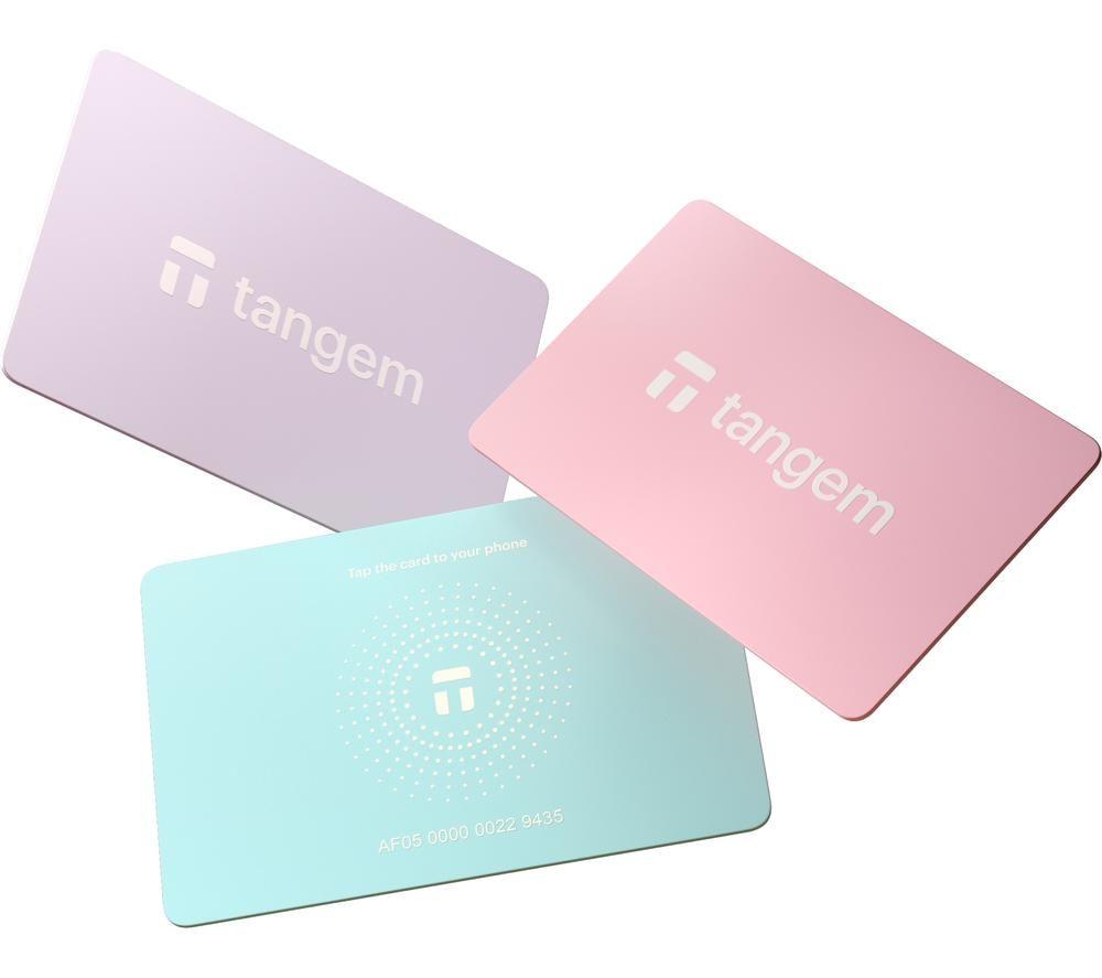 TANGEM Morning Zefir Hardware Crypto Wallet - Pack of 3, Blue,Pink,Purple