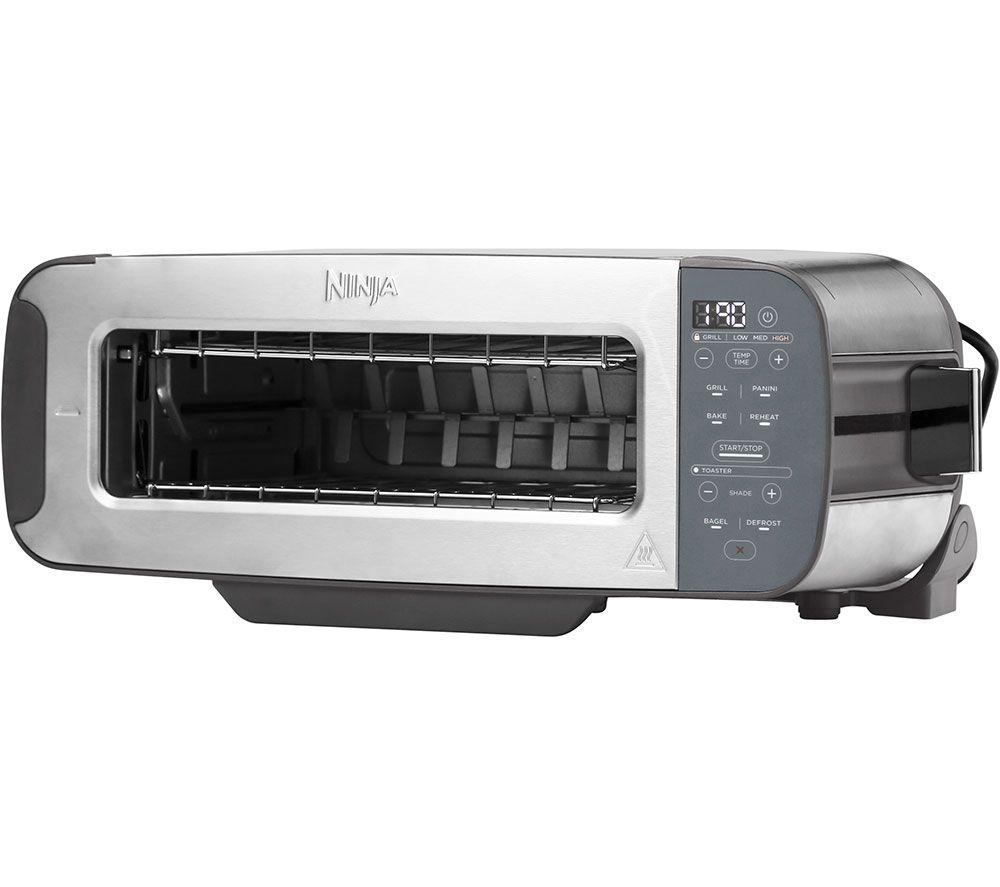 NINJA Foodie ST202UK 3-in-1 Toaster, Grill & Panini Press - Stainless Steel, Stainless Steel