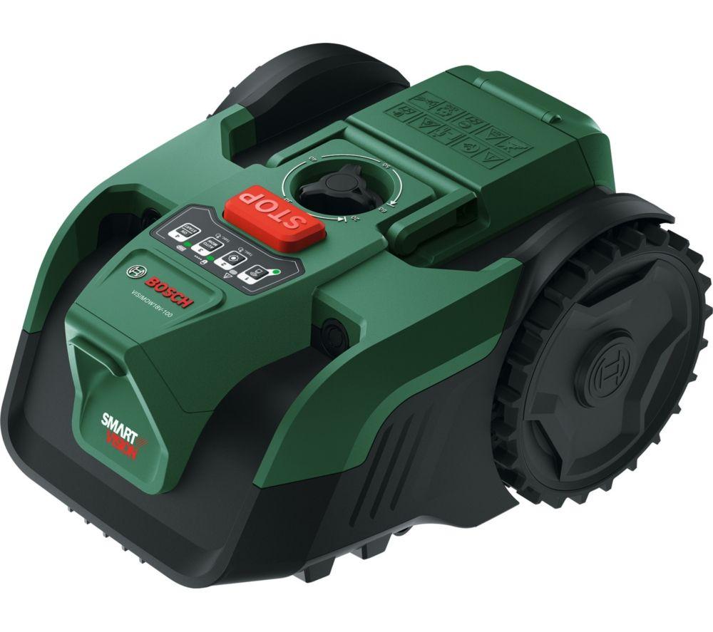 BOSCH VisiMow 18V-100 Cordless Robotic Lawn Mower - Green & Black