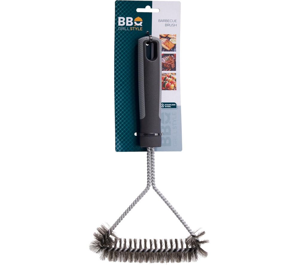 BBQ EQUIPMENT Triangle BBQ Cleaning Brush - Black & Grey