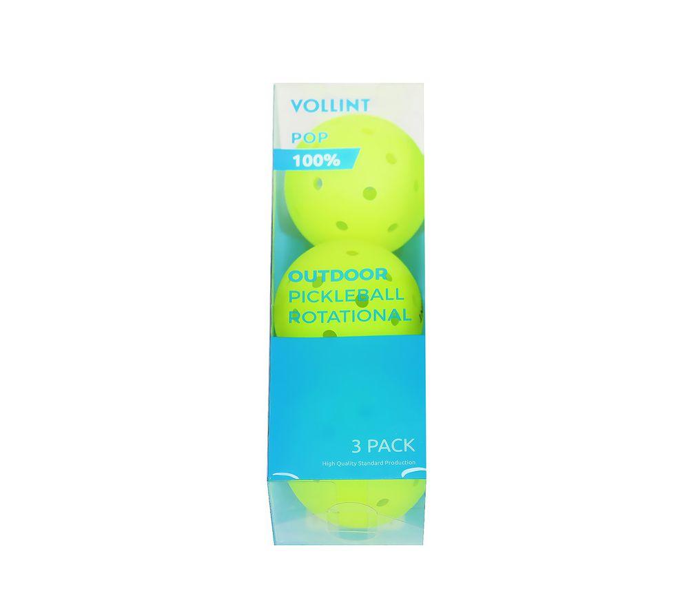 VOLLINT Outdoor Pickleball Balls - Pack of 3, Blue,Yellow