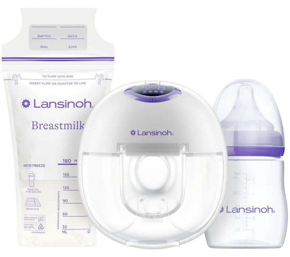 LANSINOH Wearable Single Electric Breast Pump Kit - White