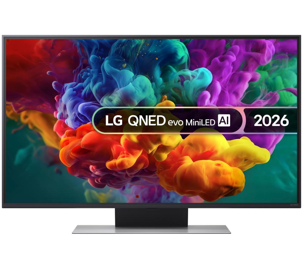 LG QNED86 QNED AI Mini LED 4K HDR Smart TV 2026 - 43QNED86B6B, Silver/Grey