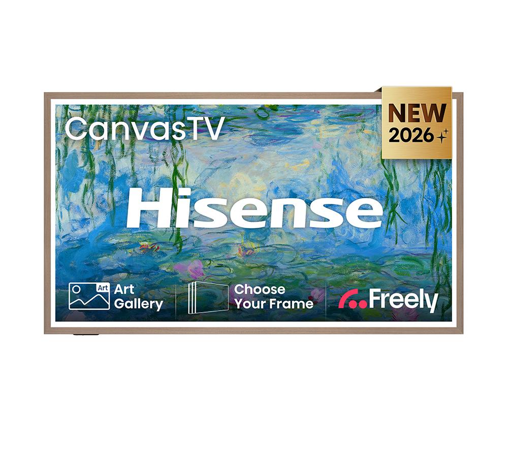 65" HISENSE Canvas S7S QLED 4K Smart TV with Freely & Art Mode - 65S7STUK, Black